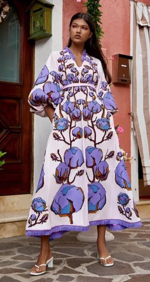 White embroidered dress