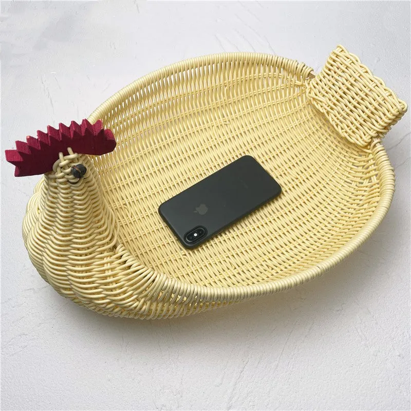 Wicker Woven Basket Bamboo Basket Rattan Woven Bamboo Basket Ornaments Storage Basket