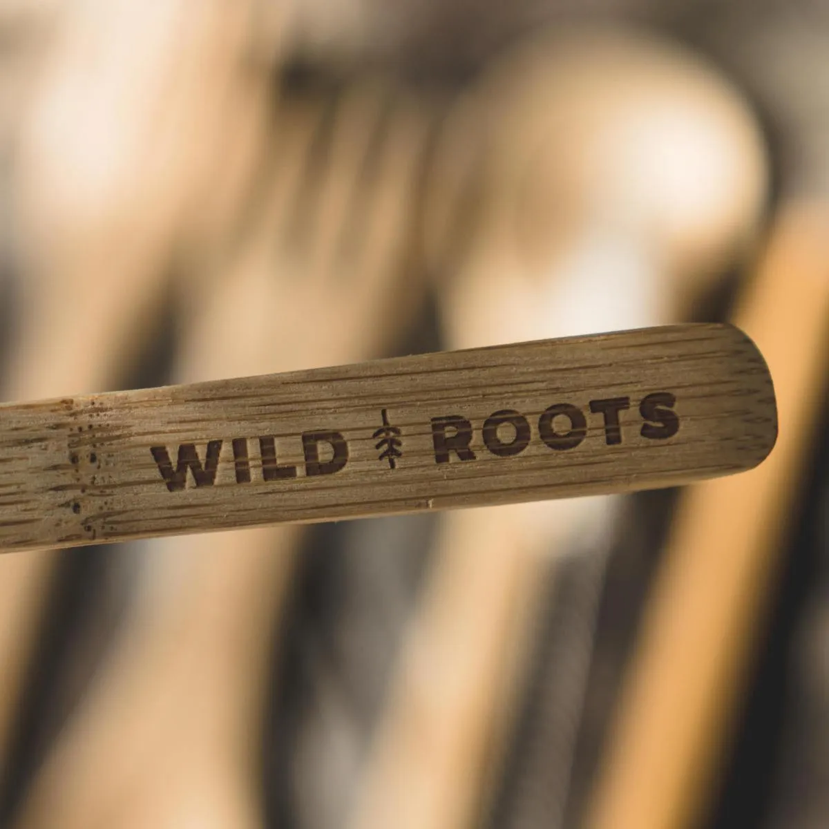 Wild Roots Natural Bamboo Cutlery Set - Purple
