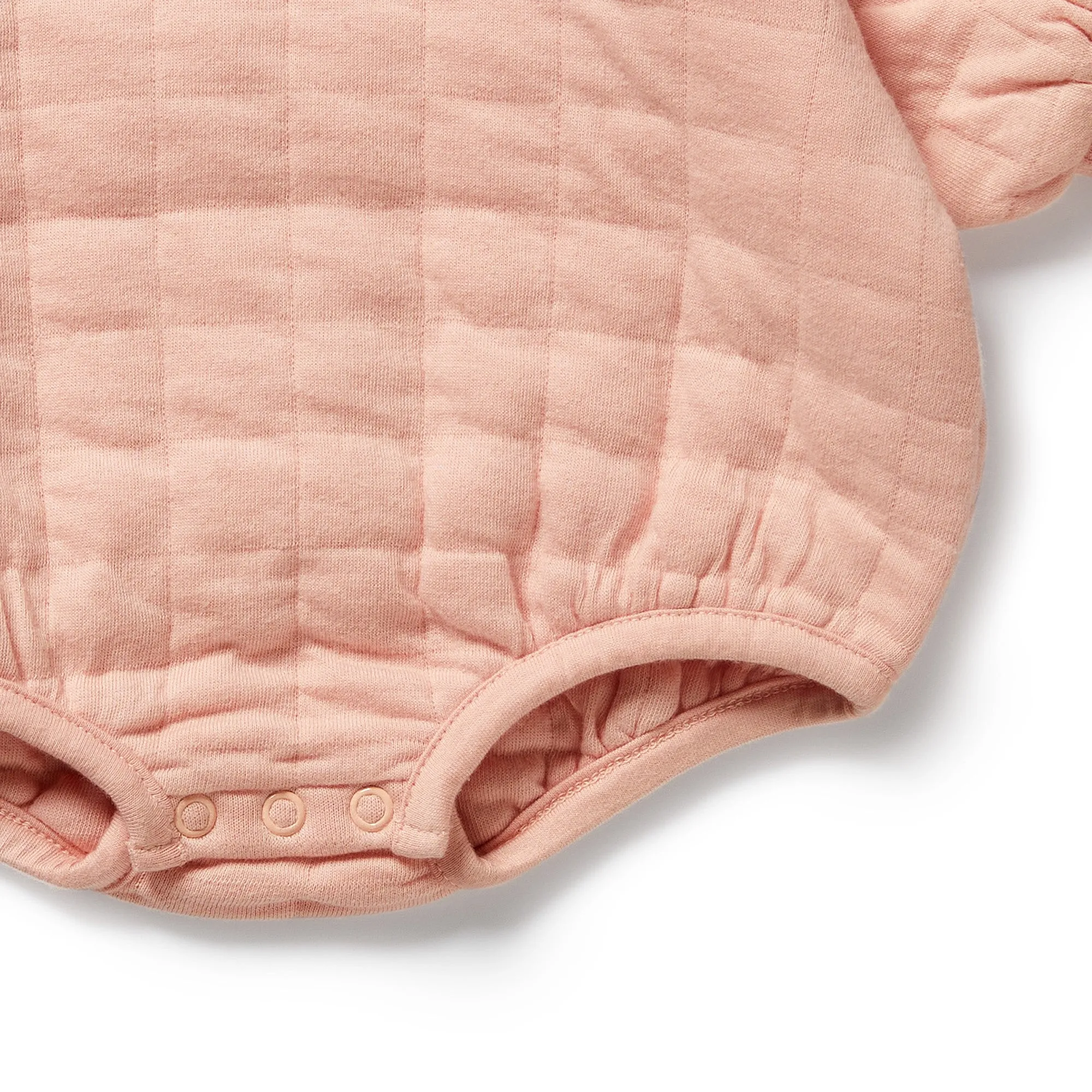 Wilson & Frenchy | Pretty Pink Organic Quilted Bodysuit