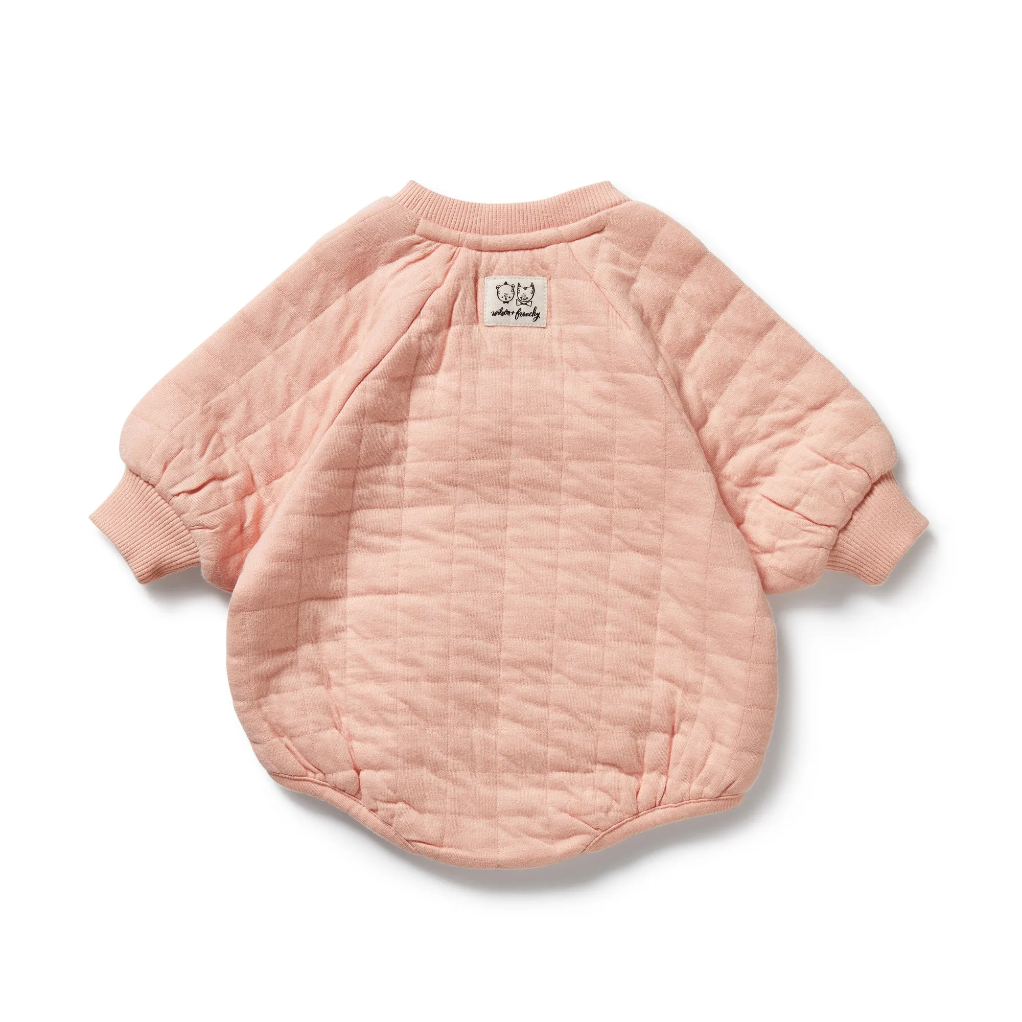 Wilson & Frenchy | Pretty Pink Organic Quilted Bodysuit