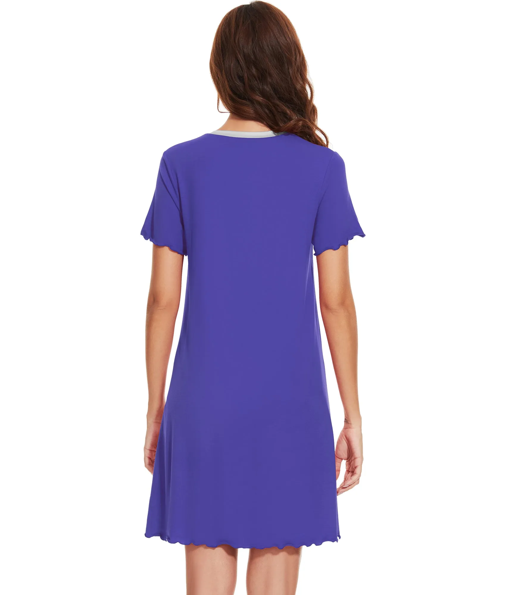 WiWi Bamboo Soft Pleated Sleep Dress
