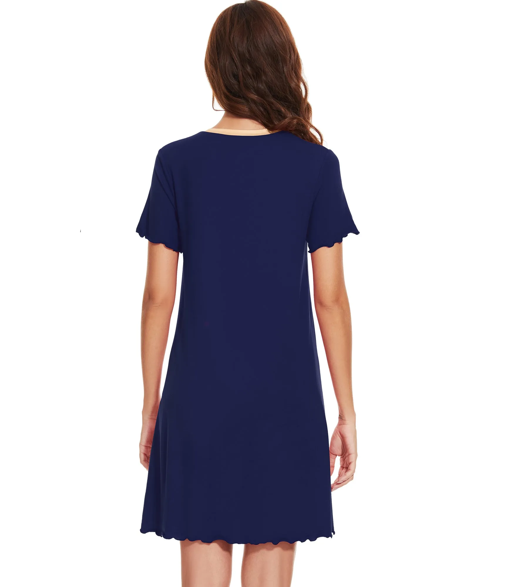 WiWi Bamboo Soft Pleated Sleep Dress