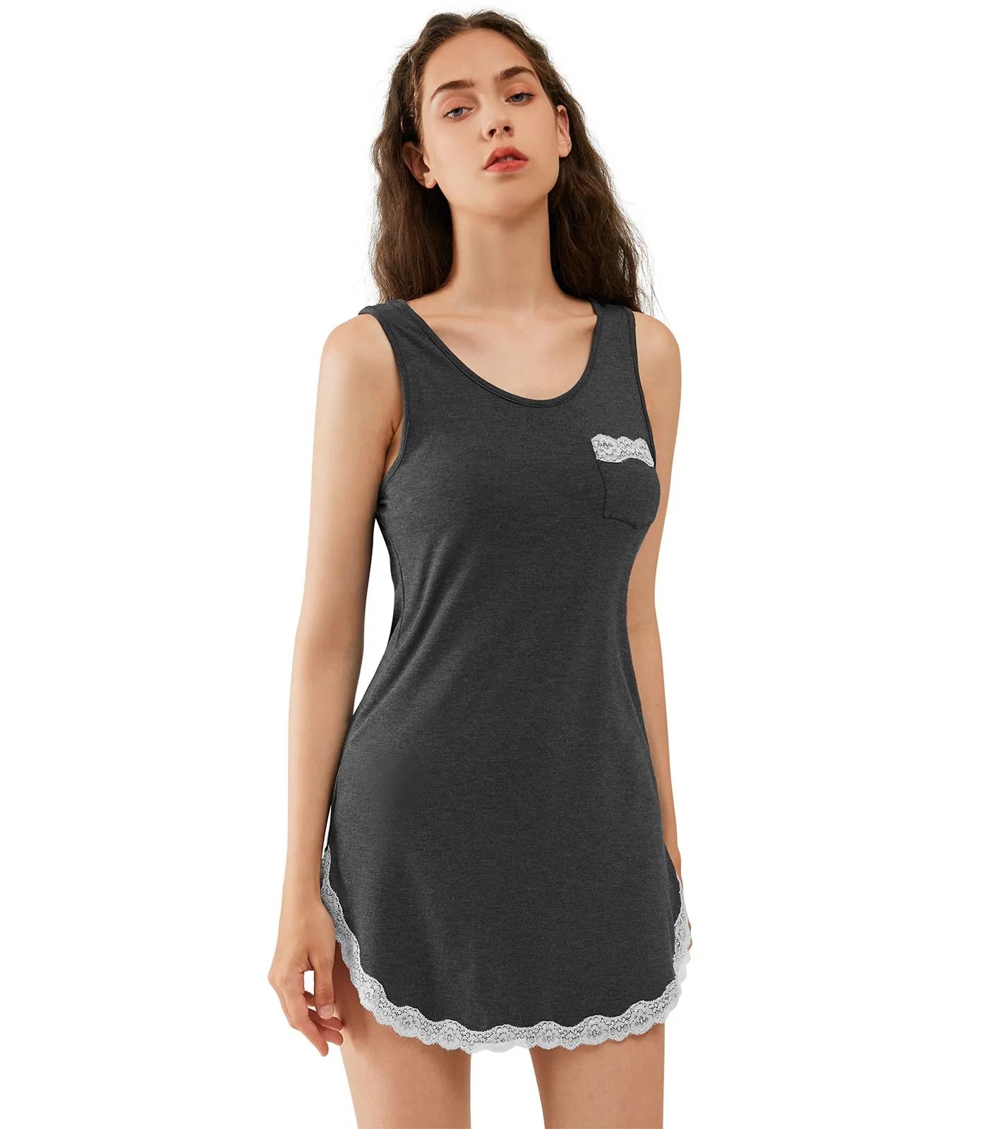 WiWi Bamboo Soft Tank Nightgowns for Women