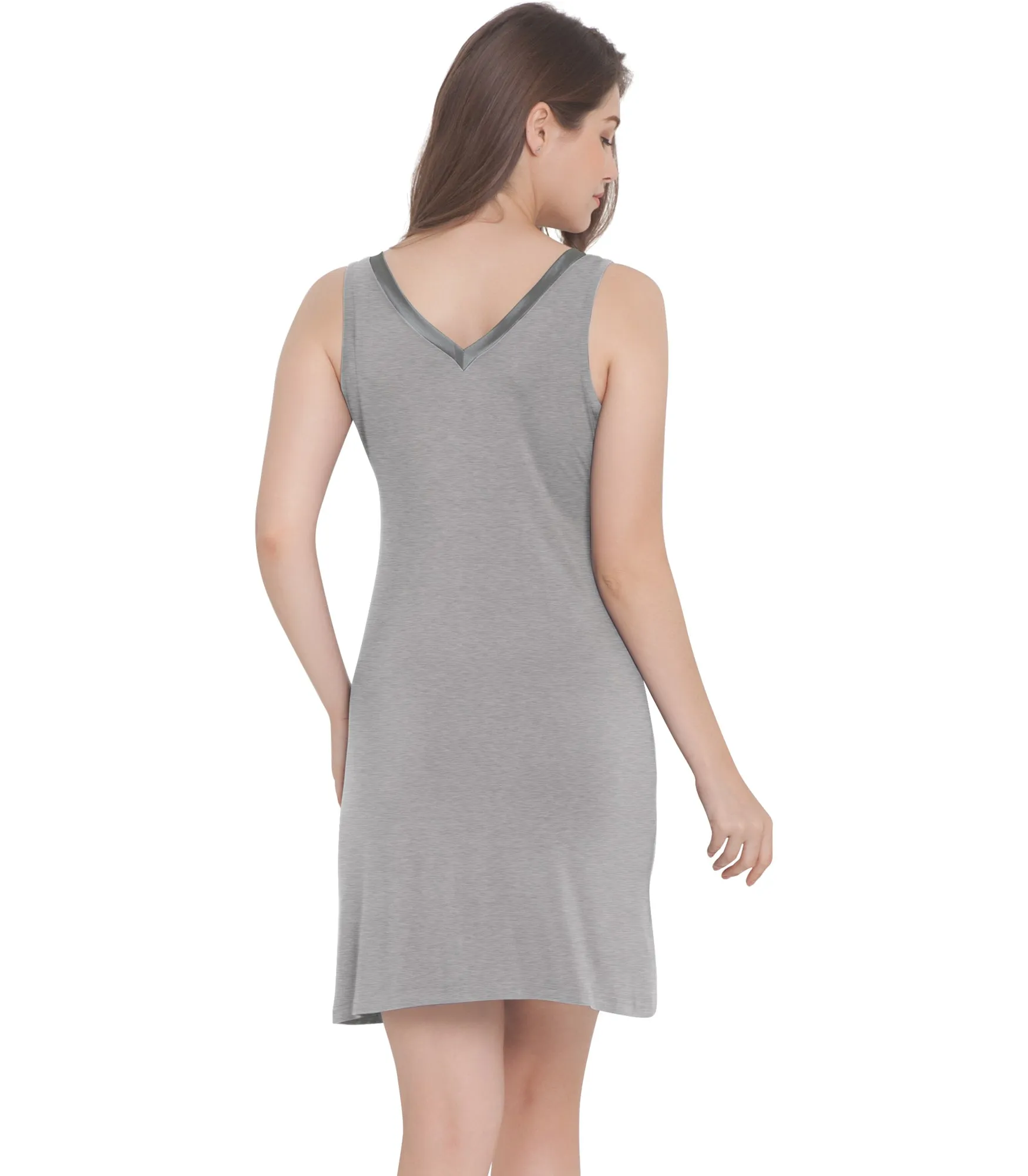 WiWi Womens Bamboo Sleeveless Chemise Nightgowns