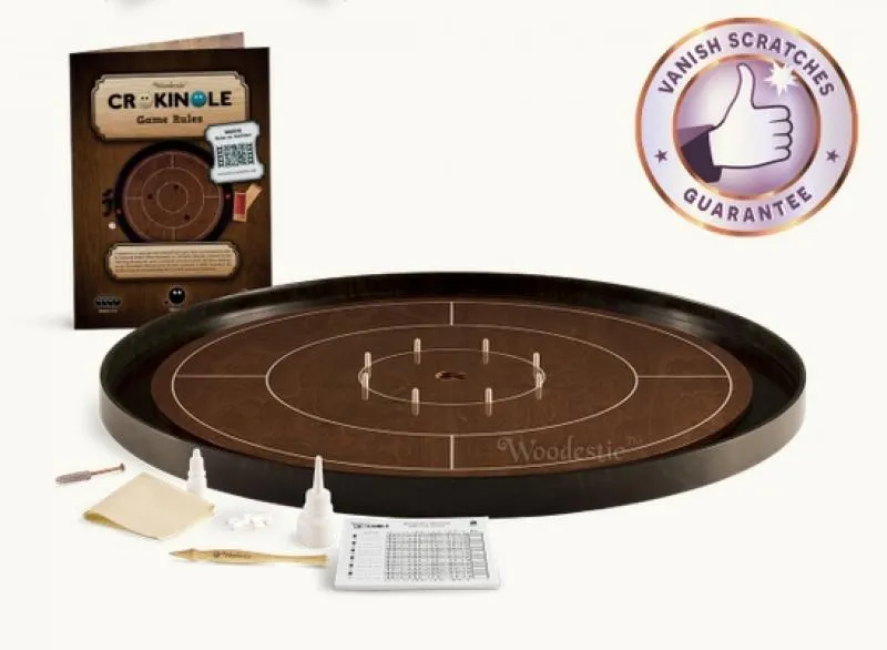 Woodestic Crokinole Tournament Basic Set (Walnut/Ebony)