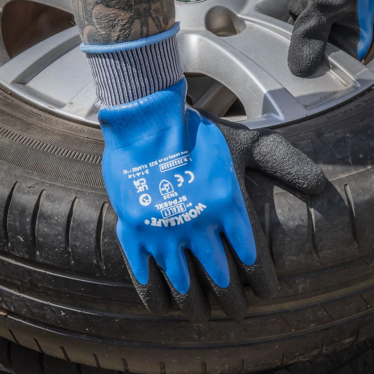 Worksafe by Sealey Waterproof Latex Gloves - (X-Large) - Pack of 6 Pairs