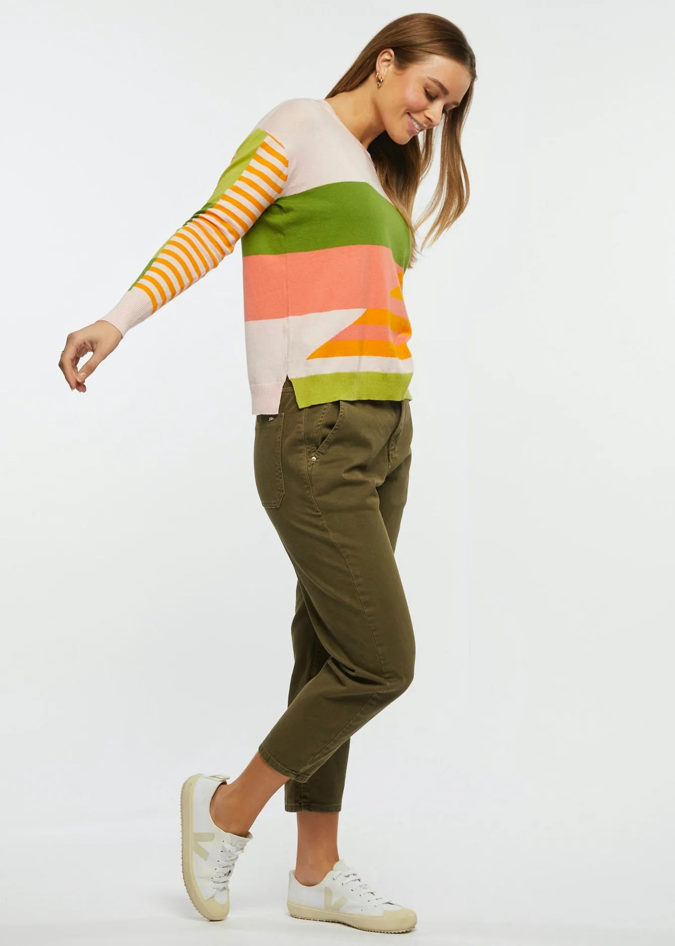 Zaket & Plover Diagonal Stripe Sweater, Style #ZP6433U