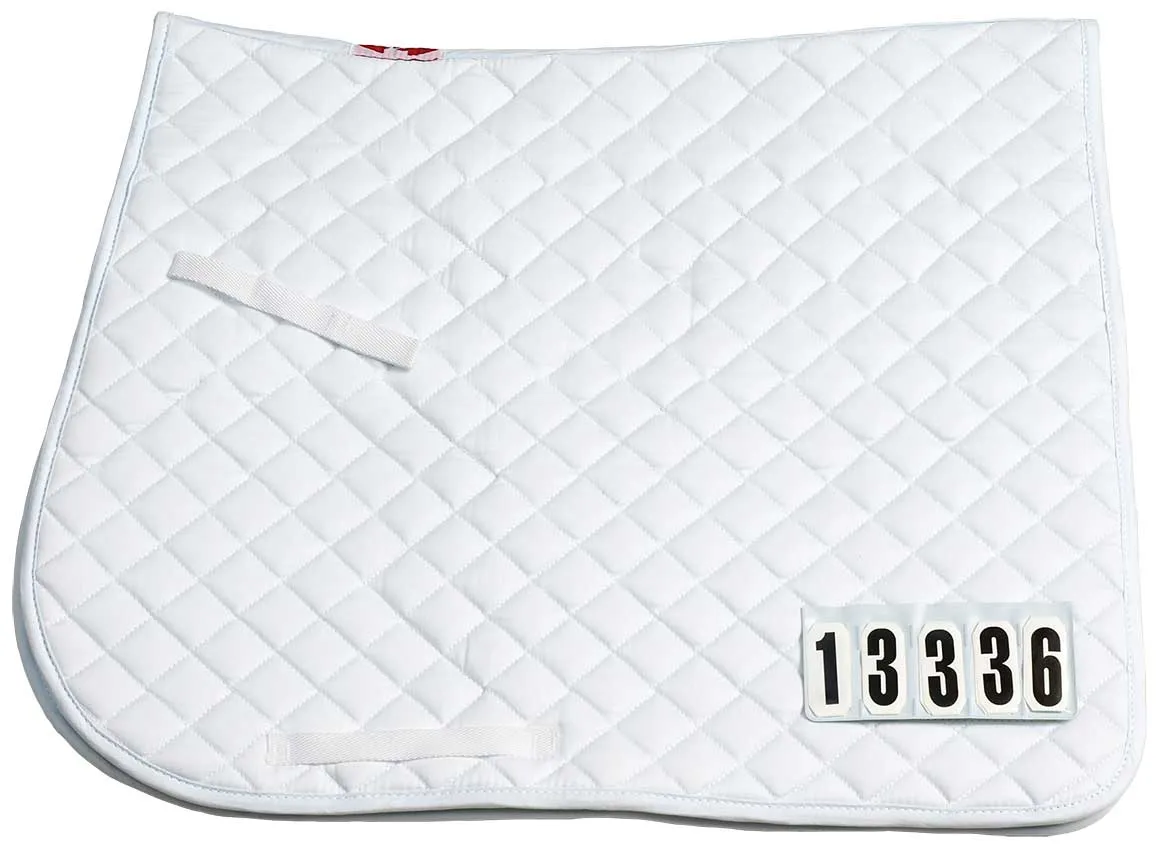 Zilco Competition Dressage Number Saddlecloth White