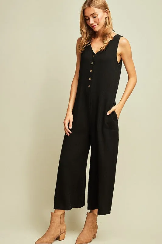 ZOIE BUTTON JUMPSUIT*
