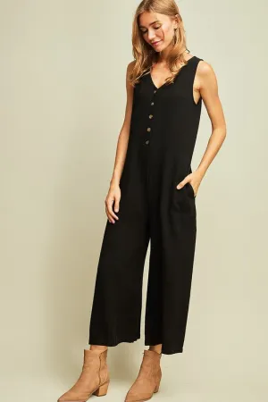 ZOIE BUTTON JUMPSUIT*